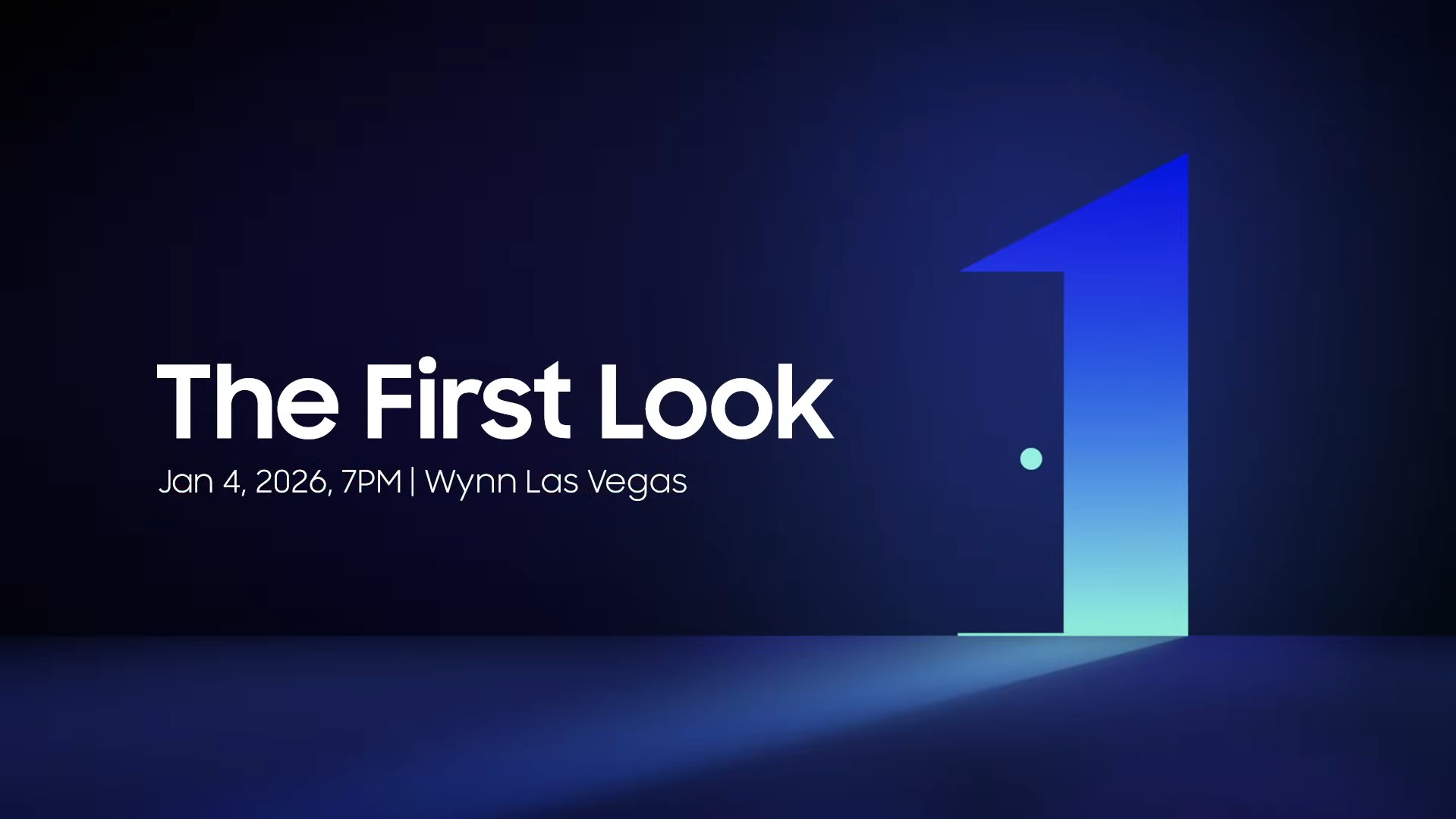 Samsung teases &quot;The First Look&quot; event for January 4, 2026 at the Wynn Las Vegas hotel.