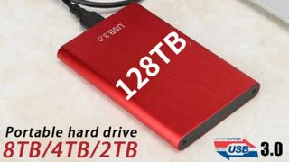 Fake 128TB SSD photo