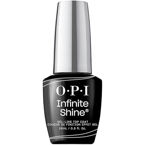 Opi Infinite Shine Gel-Like Top Coat - Adds Colour & Gloss to Nail Polish - With Pre-Cured Gel Technology & Opi Pro-Wide Brush (15ml)