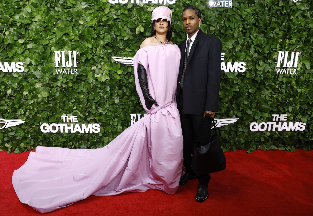 NEW YORK, NEW YORK - DECEMBER 01: Rihanna and A$AP Rocky attend the 35th Gotham Film Awards at Cipriani Wall Street on December 01, 2025 in New York City.