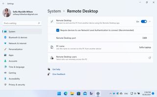 How to use Remote Desktop in Windows 11 screenshot