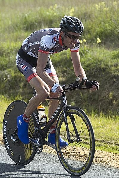 Andrew Ward (OEX-Team Enterprise) on the climb within a kilometre of the finish, Ward lies 33rd overall on GC after four stages.