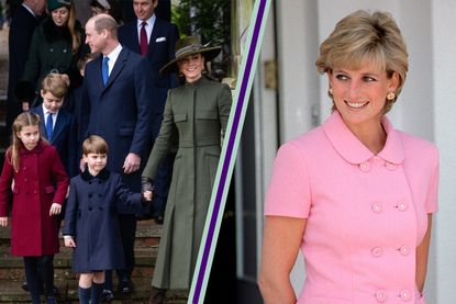 Princess Diana, Prince William, Kate Middleton, Prince George, Princess Charlotte and Prince Louis