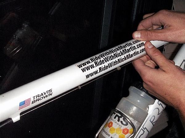 Tagging Travis Brown's ride
