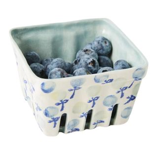 Floral Ceramic Berry Basket