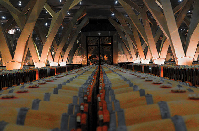 Chateau Talbot barrel room