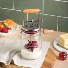 Kilner Butter Churner on a worktop 