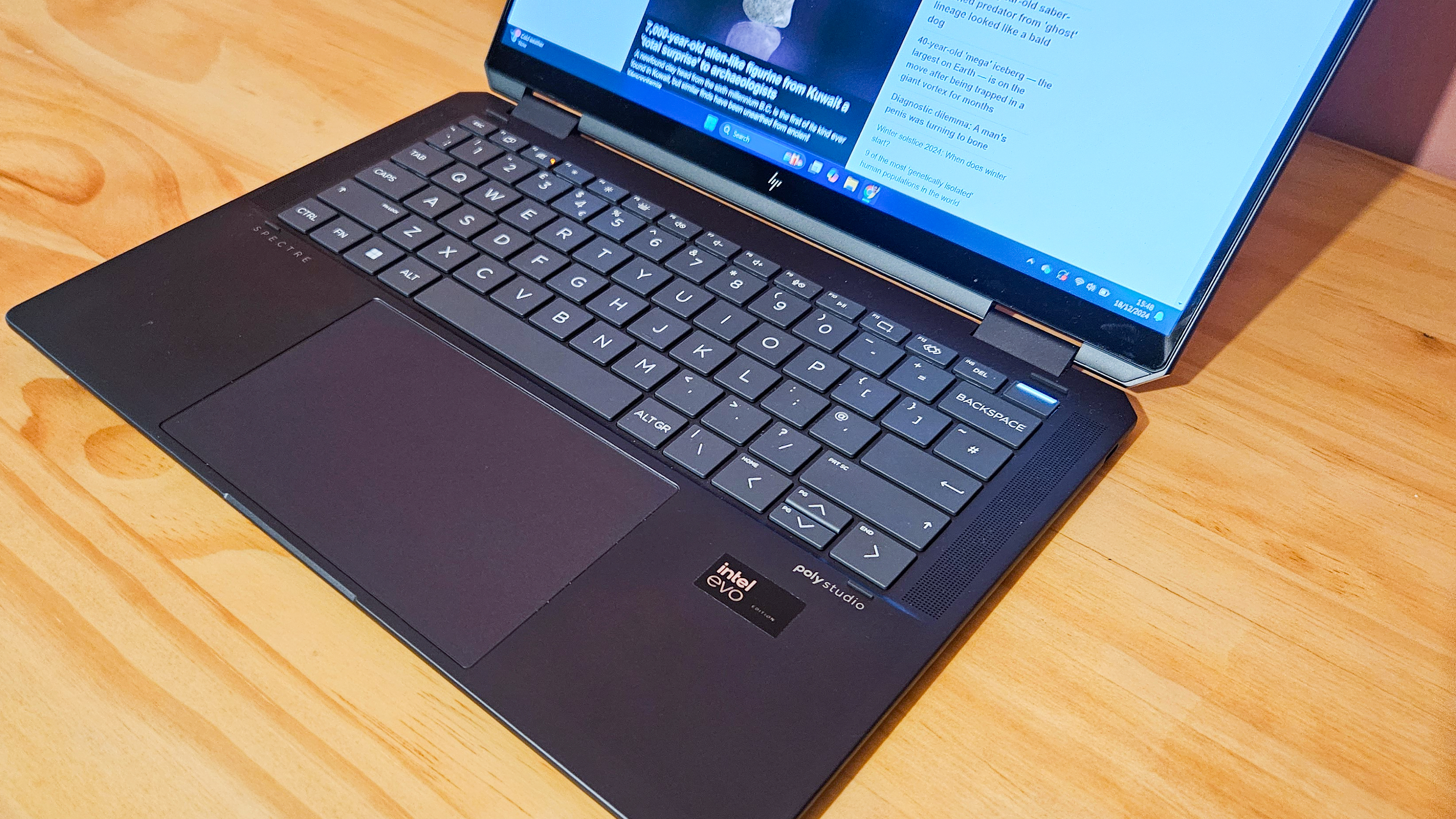 Image of the laptop HP Spectre x360 14 (keyboard)