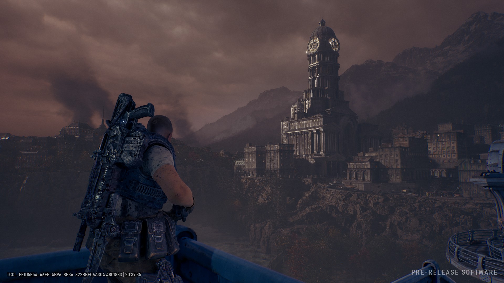 A screenshot from our Gears of War E-Day hands-on built on PC.