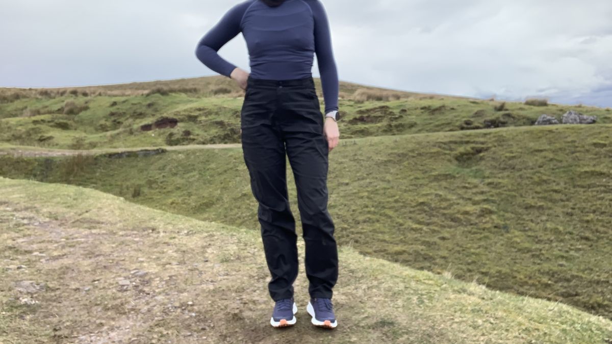 Hiker modelling Fjallraven Abisko Hike Trousers