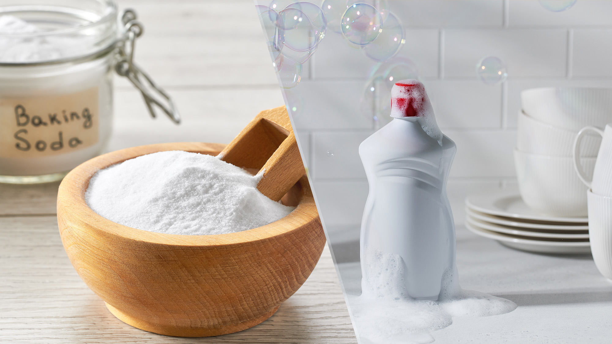 Baking soda and dish soap