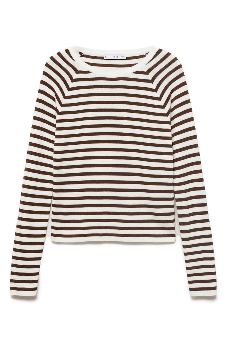 Raglan Sleeve Cotton Blend Sweater