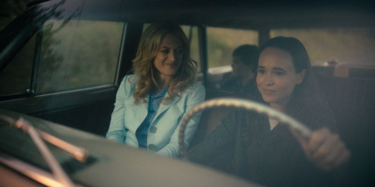 Marin Ireland as Sissy and Ellen Page as Vanya Hargreeves in Season 2 of