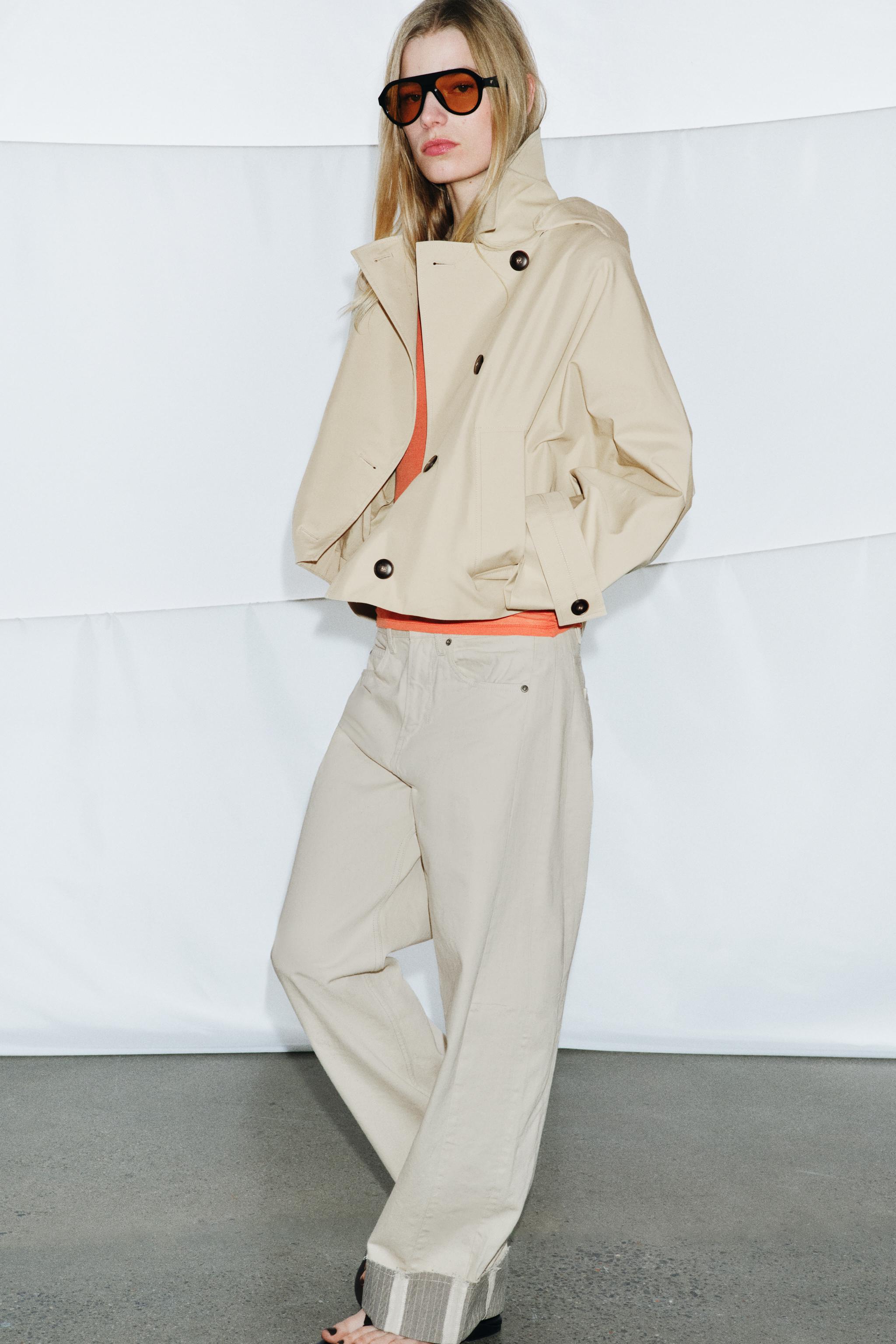 Short Water-Repellent Trench Coat Zw Collection