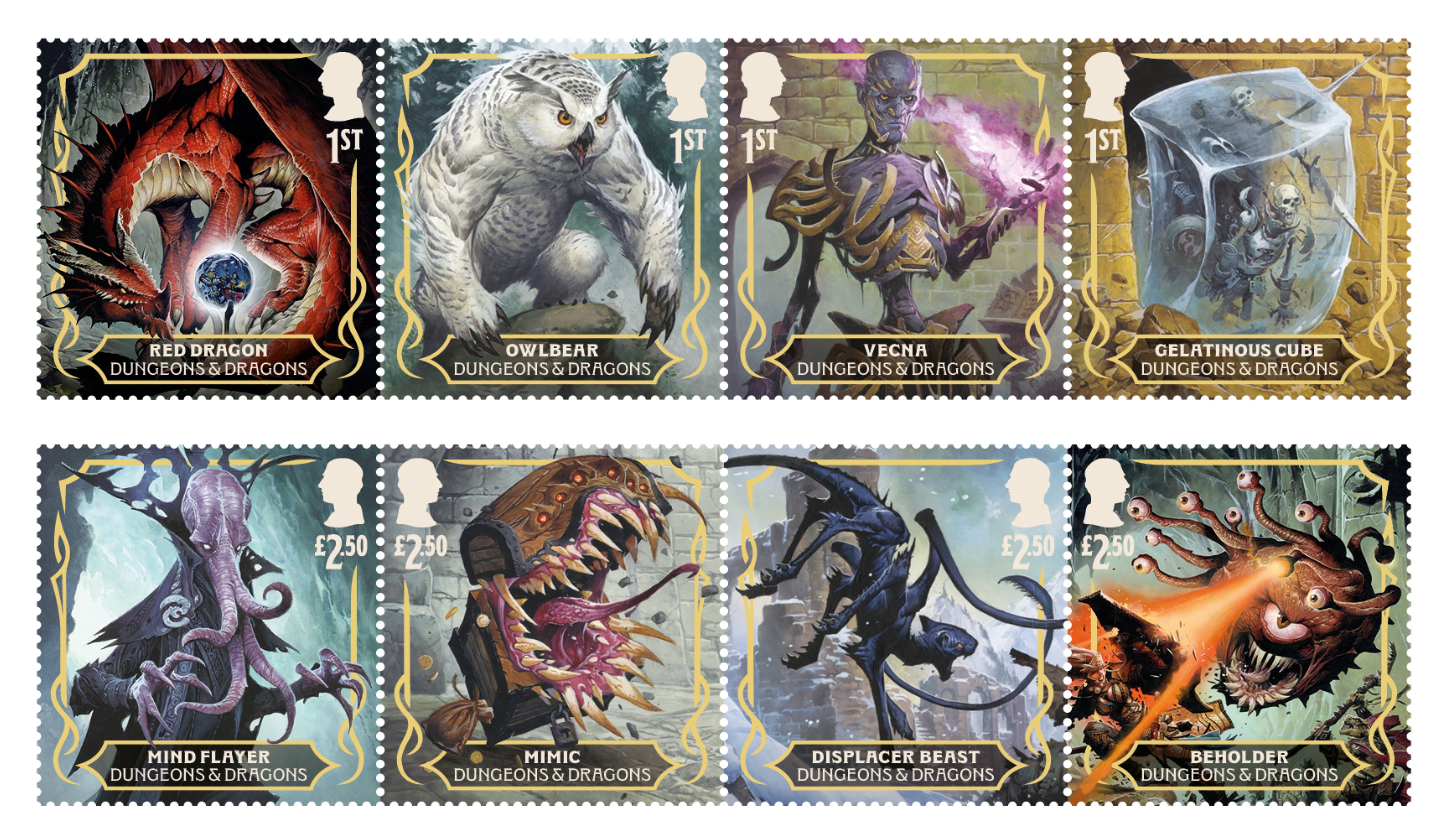  To celebrate 50 years of D&D, Royal Mail is selling monster stamps you can keep in a mimic's mouth 