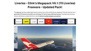 Download the Clink's Liveries Megapack from MSFSaddons.org
