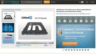 LinkedIn's accounts is the most popular presentation on slideshare