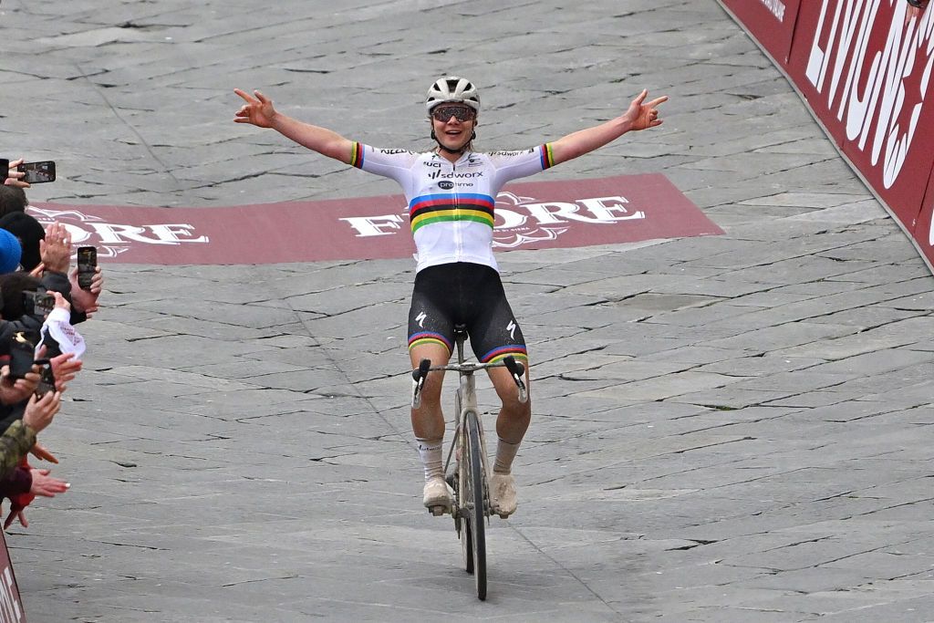 Lotte Kopecky claims Strade Bianche win after last kilometre assault