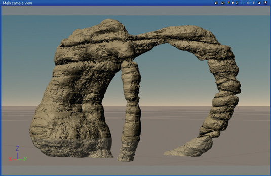 The baked mesh renders far quicker than the live displacement, and gives a great representation of the shape in the viewport