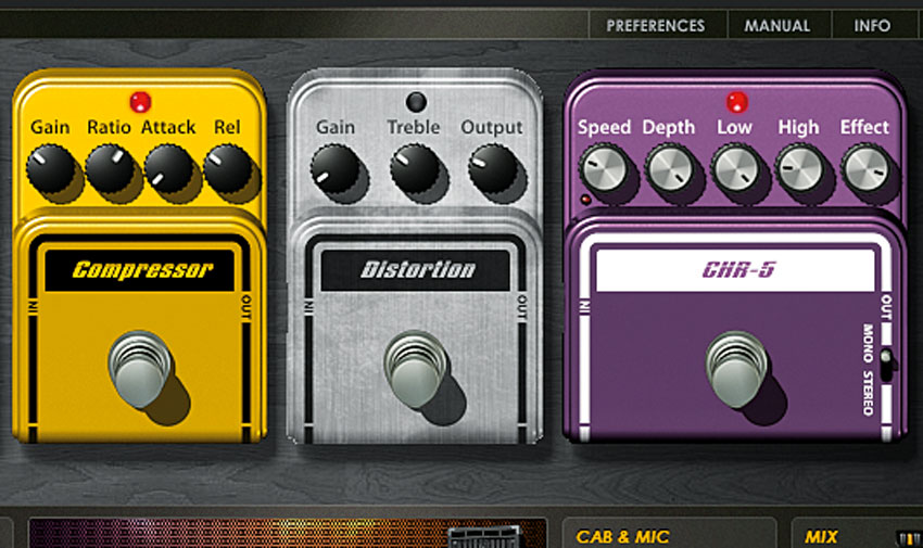 Compressor and chorus effects