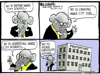 Editorial cartoon U.S. GOP poverty