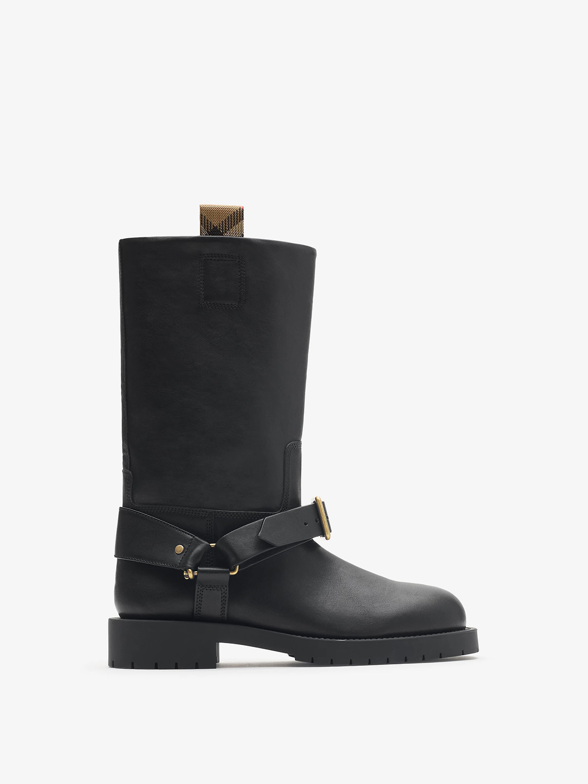 Leather Soft Saddle Low Boots&amp;#8203; in Black - Women | Burberry&amp;reg; Official