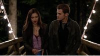 Elena and Stefan get to know each other at a party in The Vampire Diaries S1E1.