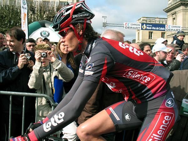 Johan Vansummeren at the start in Compi&egrave;gne.