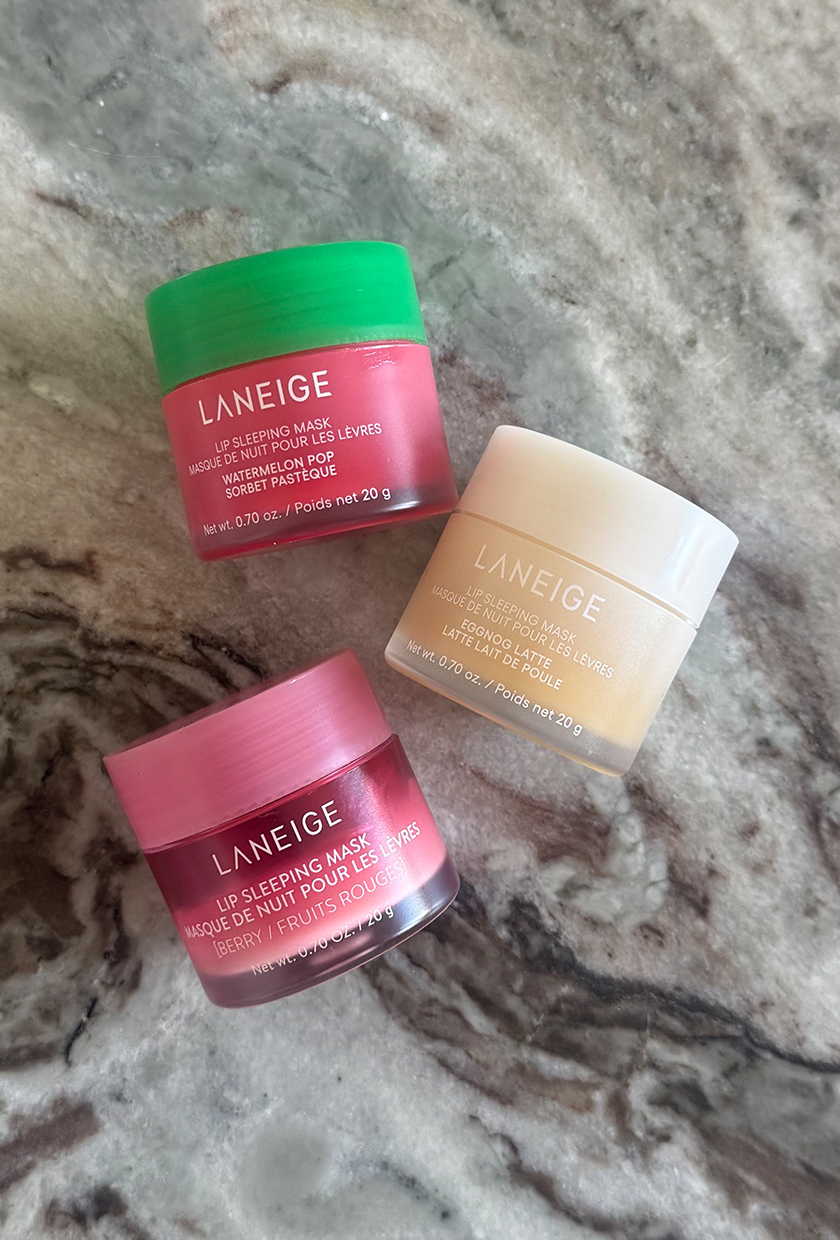 Laneige Lip Sleeping Masks on marble table