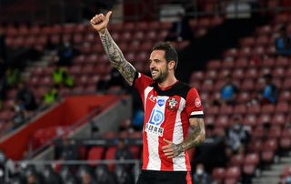 Southampton’s Danny Ings gives a thumbs up during the Premier League match at St Mary’s Stadium, Southampton