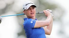 Charley Hull takes a shot at the Chevron Championship 