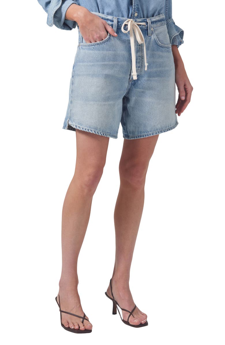 Brynn Drawstring Denim Shorts