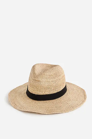 Wide-Brim Packable Straw Hat