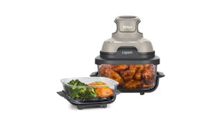 Ninja Crispi 4-in-1 Portable Glass Air Fryer on the counter