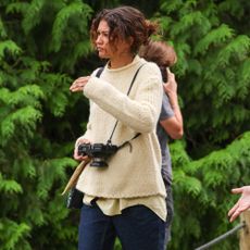 Zendaya wears Maison Margiela Tabi loafers