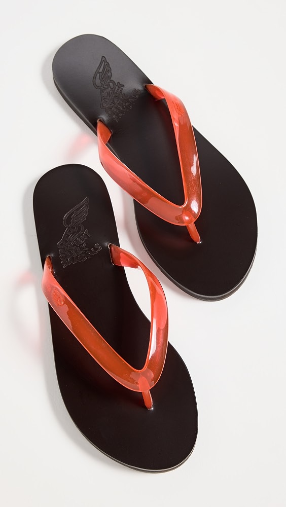 Saionara Jelly Flip Flops - Clear Red