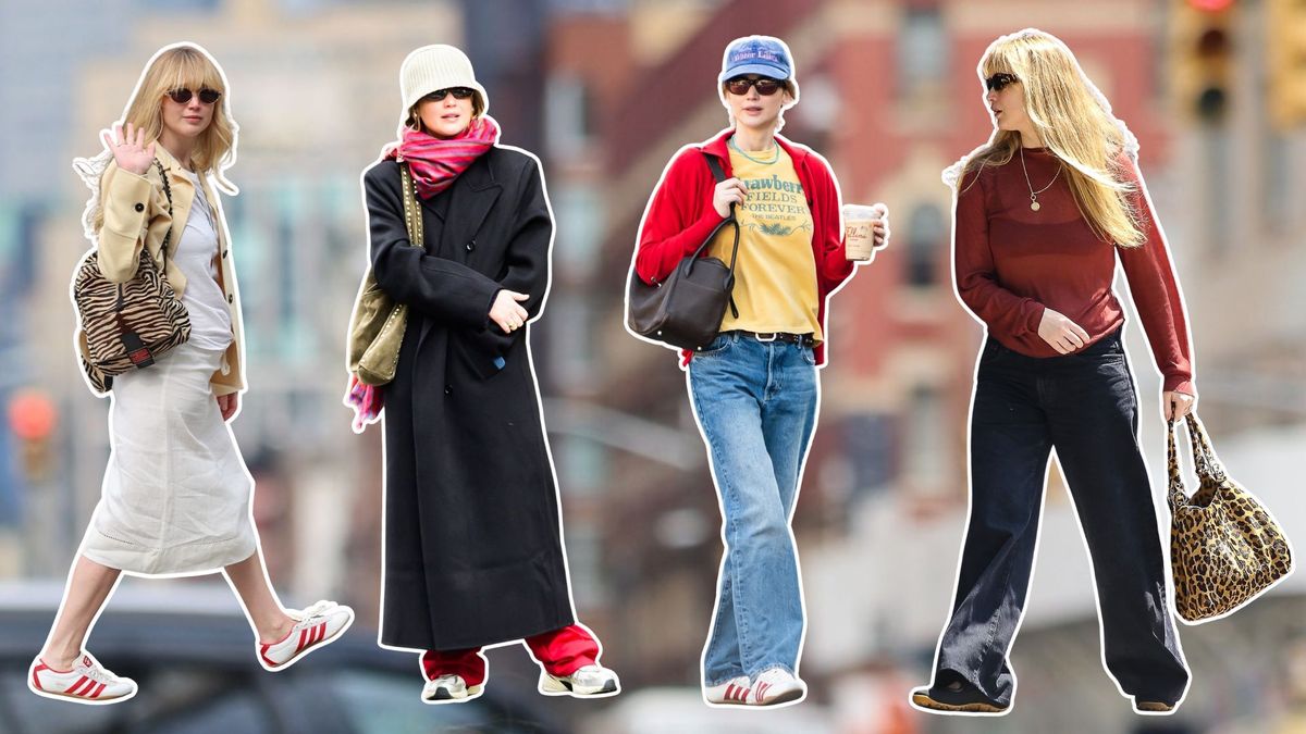 *Not* Boots and Ballet Flats—J.Law’s Chicest Looks Rely On These 5 Major Trainer Trends