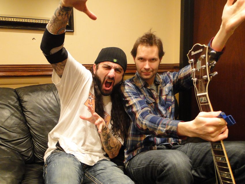 Mike Portnoy and Paul Gilbert have just decided who's the 'cute' Custard member