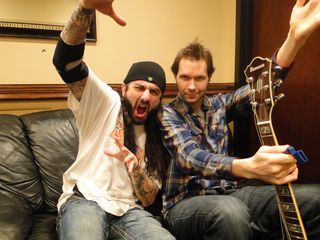 Two of us: Mike Portnoy and Paul Gilbert backstage at BB Kings
