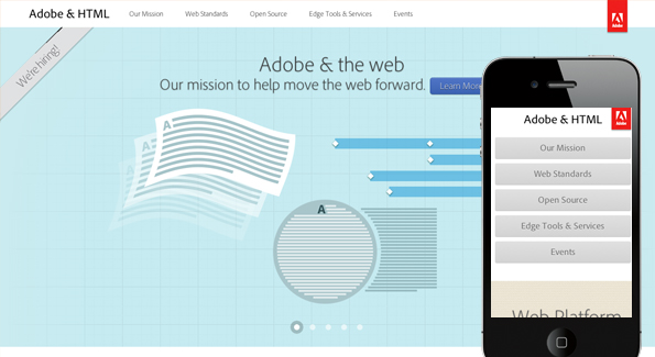 Best responsive websites: Adobe & HTML