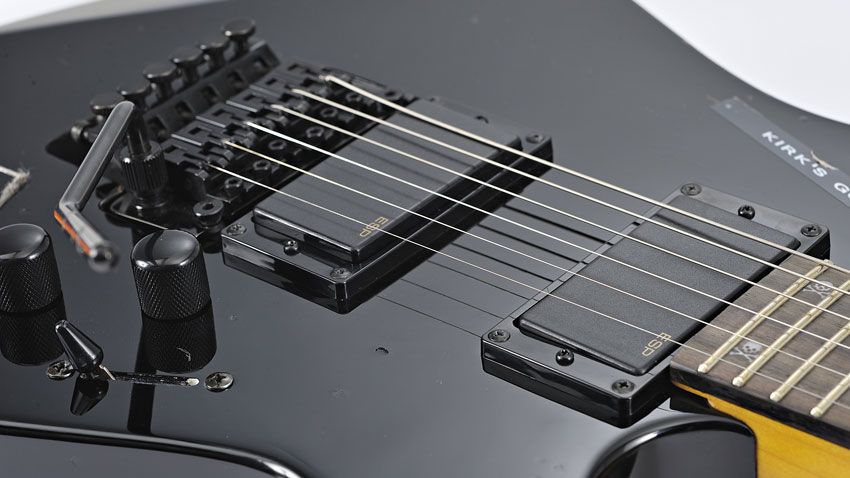 ESP'S ALH-200 active humbuckers are shred-serviceable, but we'd much rather the EMG-81/60 combo of the KH-2