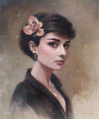 Audrey - an exhibition artwork by Tom Bagshaw, who shows in the UK, New York and Los Angeles