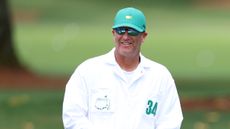 Tiger Woods' caddie Lance Bennett seen at The Masters