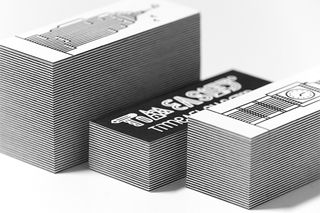 line illustration business cards