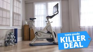 The MYX II exercise bike in a home setting