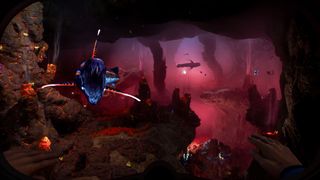 An official gameplay screenshot of Subnautica 2.