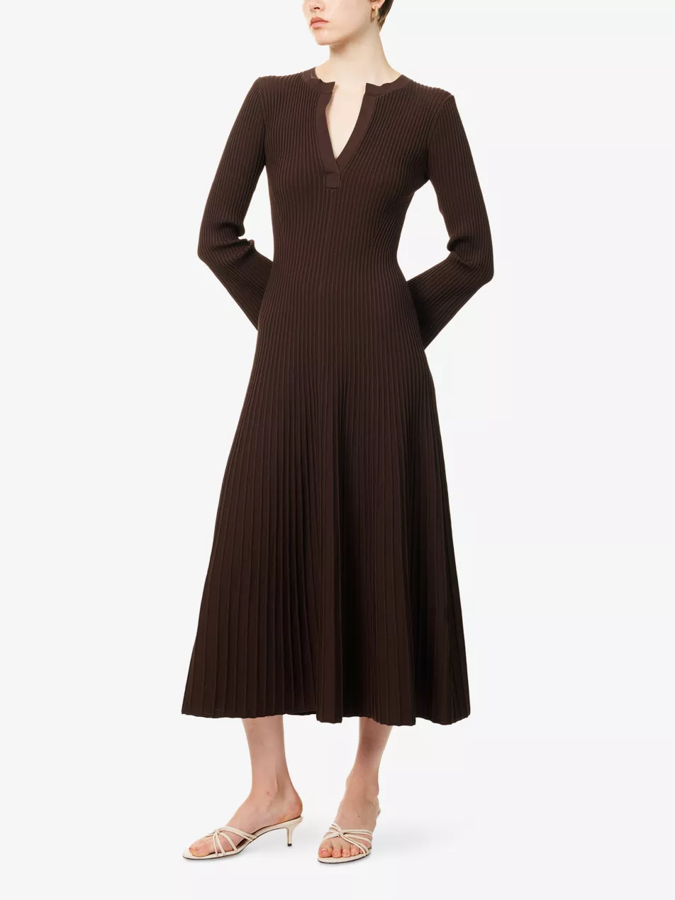 Genna Ribbed Knitted Midi Dress