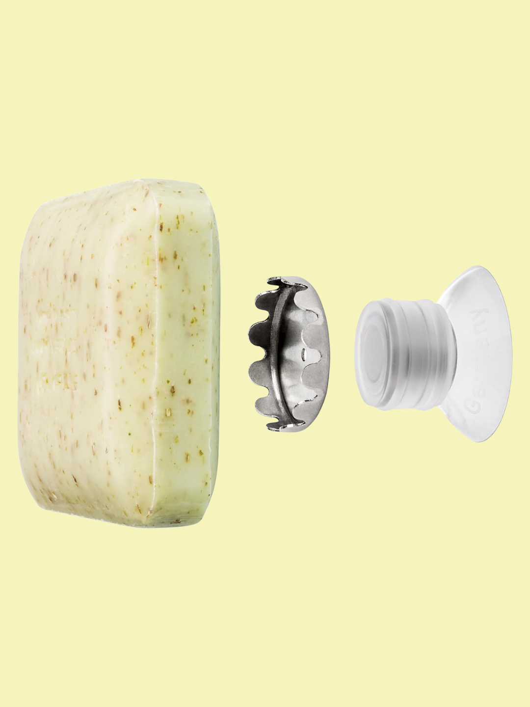 A magnetic soap holder