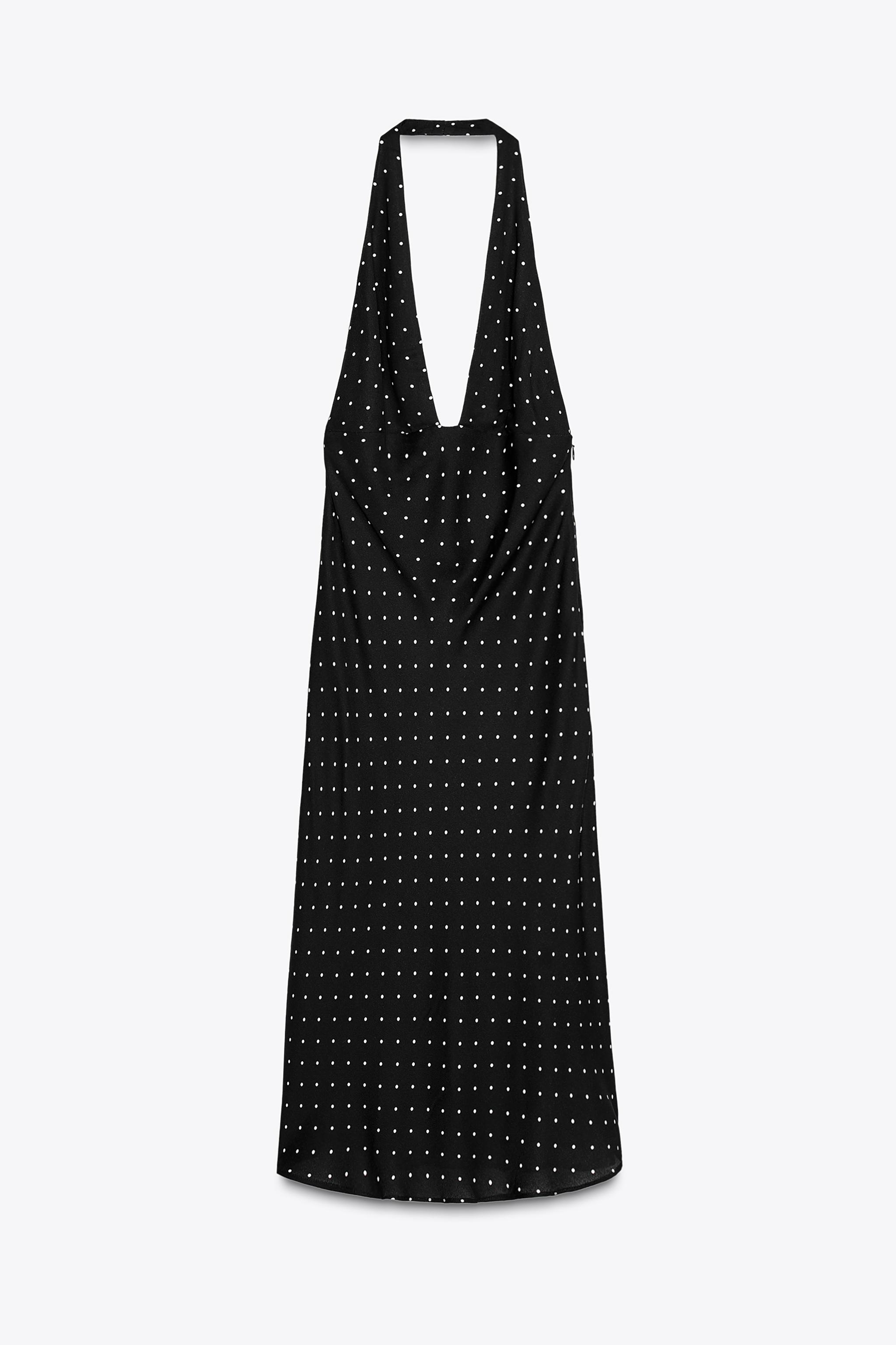 Zw Collection Halter Polka Dot Dress