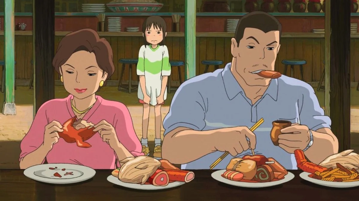The parents eating in Spirited Away